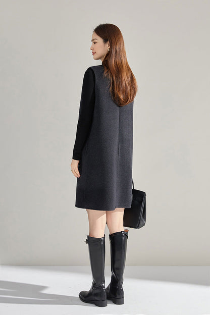 Double-Sided Cashmere Tencel Wool Sleeveless Dress – Short & Long Options