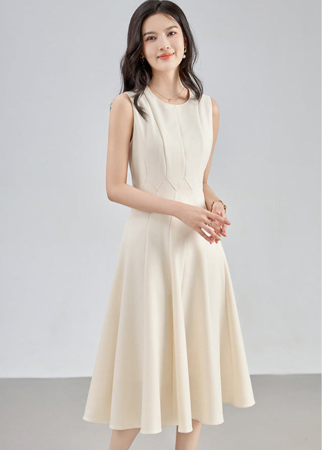 Wool-Blend Midi Dress with Pockets