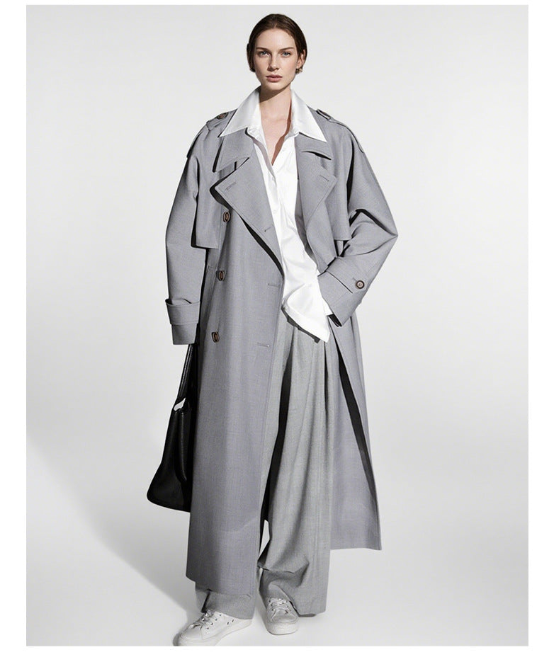 Goddess Silhouette Belted Long Trench Coat – Paris Edition