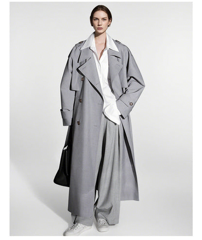 Goddess Silhouette Belted Long Trench Coat – Paris Edition