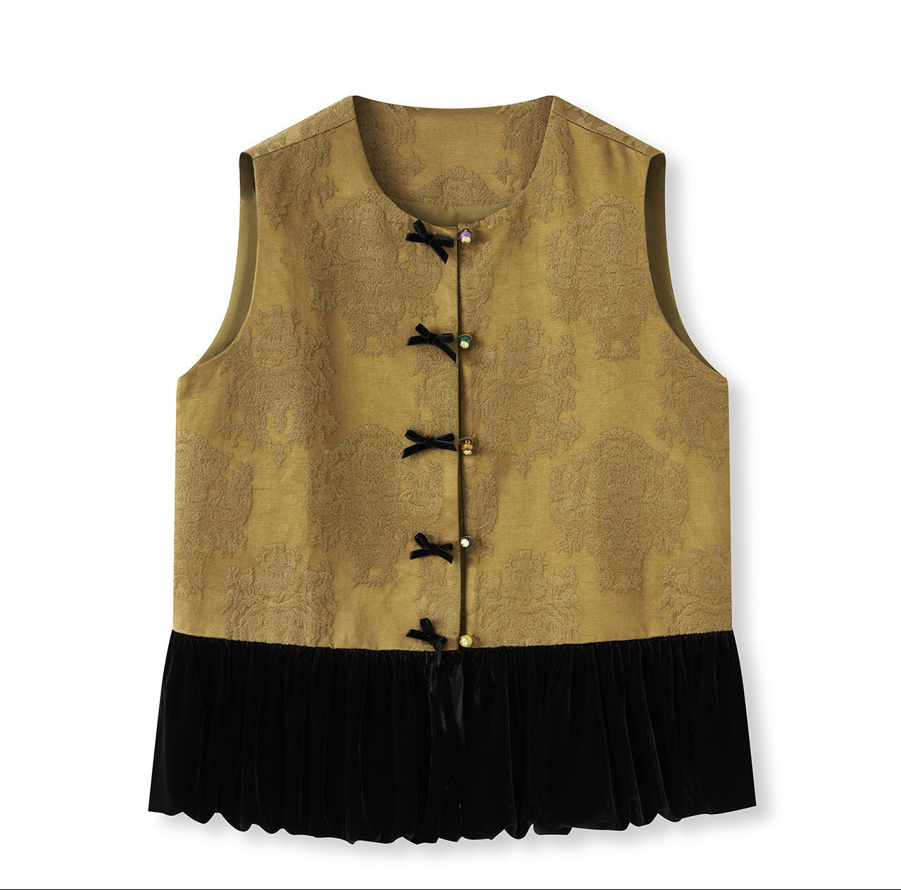Jacquard Velvet Vest Jacket