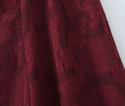 Strappy Backless Jacquard Maxi Dress