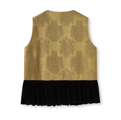 Jacquard Velvet Vest Jacket