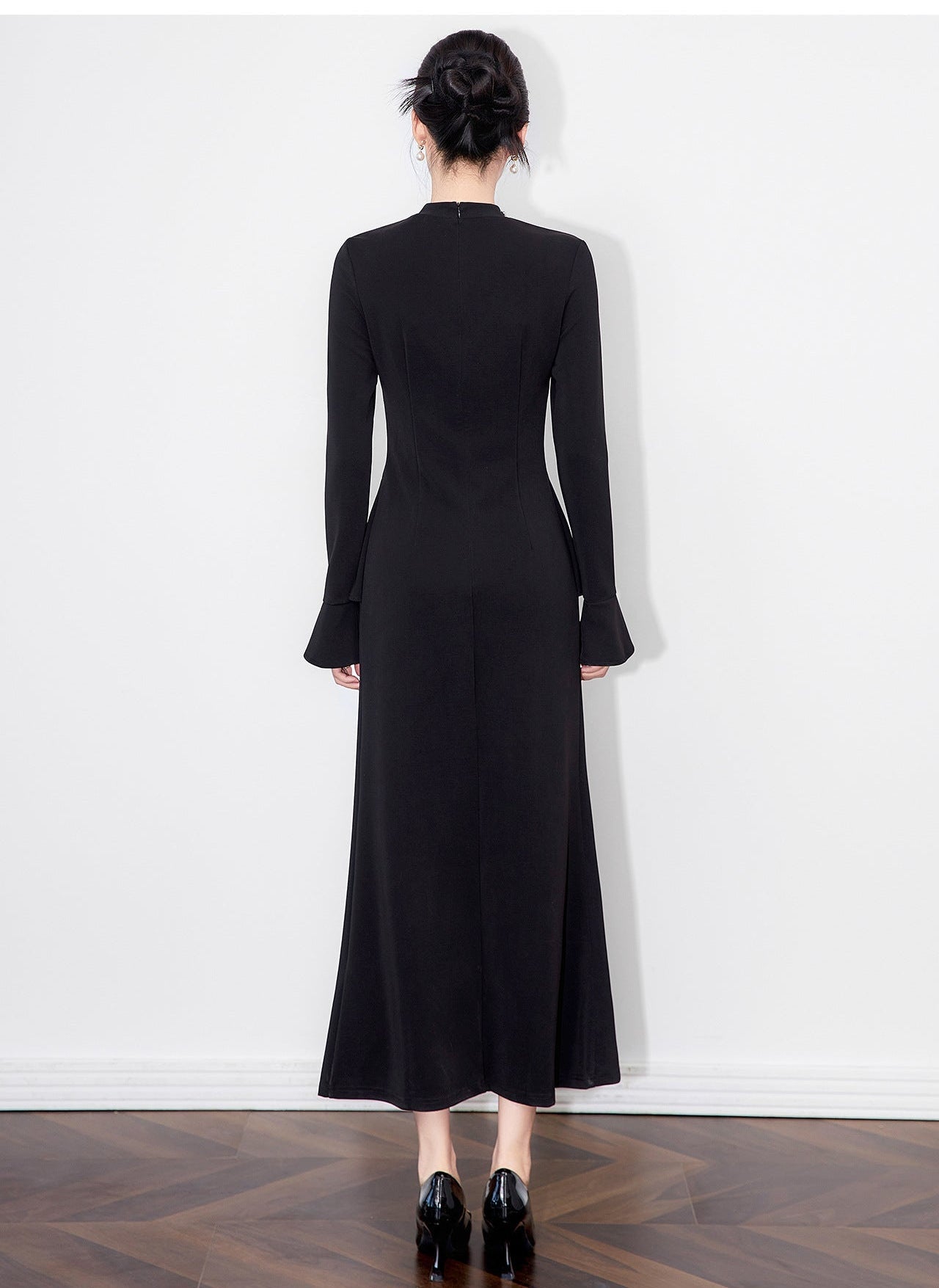 Timeless Black Dress with Crystal Details