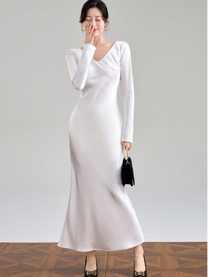 Celeste Bias Satin Dress