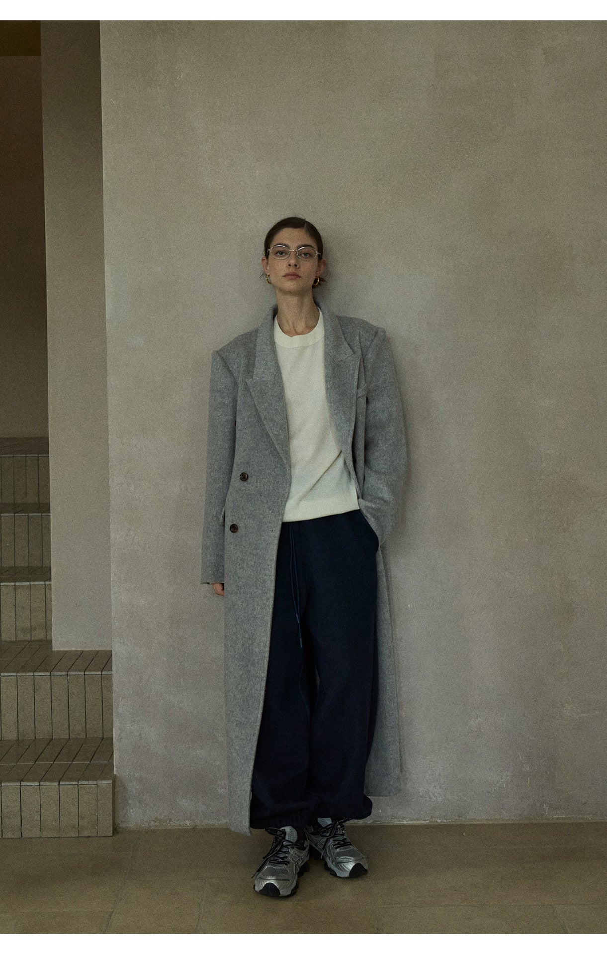 Classic Wool Belted Long Jacket Coat