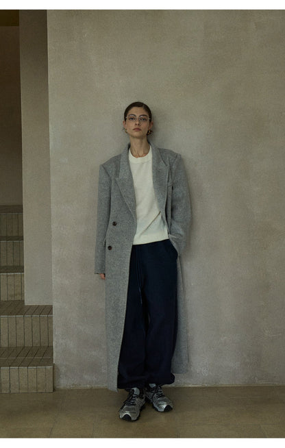 Classic Wool Belted Long Jacket Coat