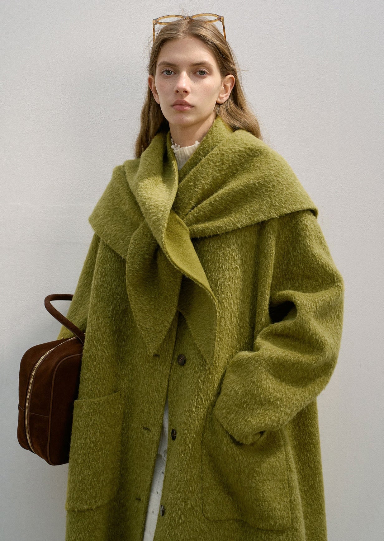 3D Textured Alpaca Wool Coat