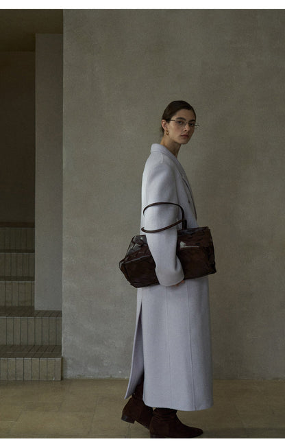 Classic Wool Belted Long Jacket Coat