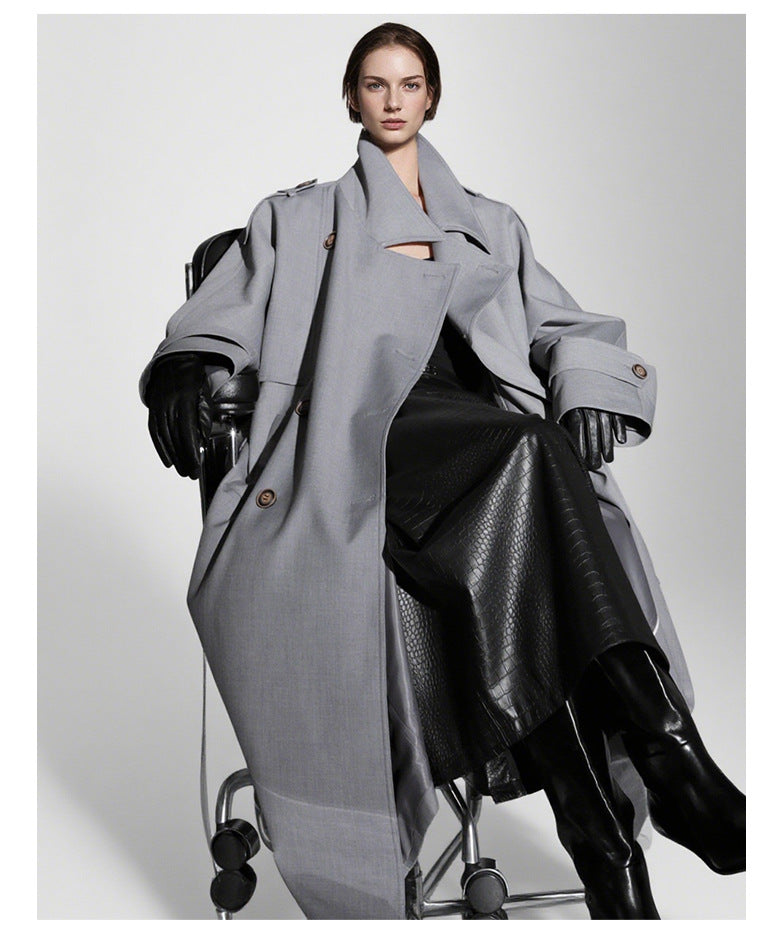 Goddess Silhouette Belted Long Trench Coat – Paris Edition