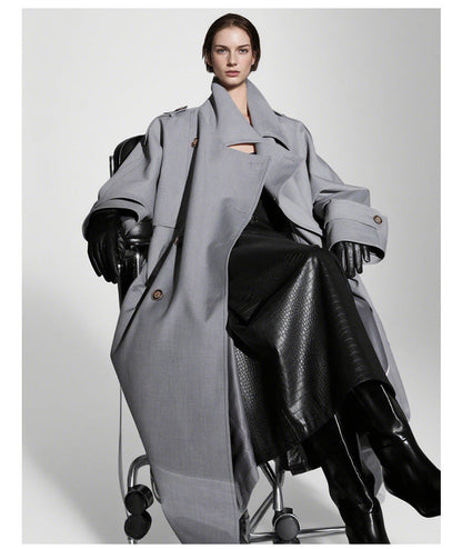 Goddess Silhouette Belted Long Trench Coat – Paris Edition