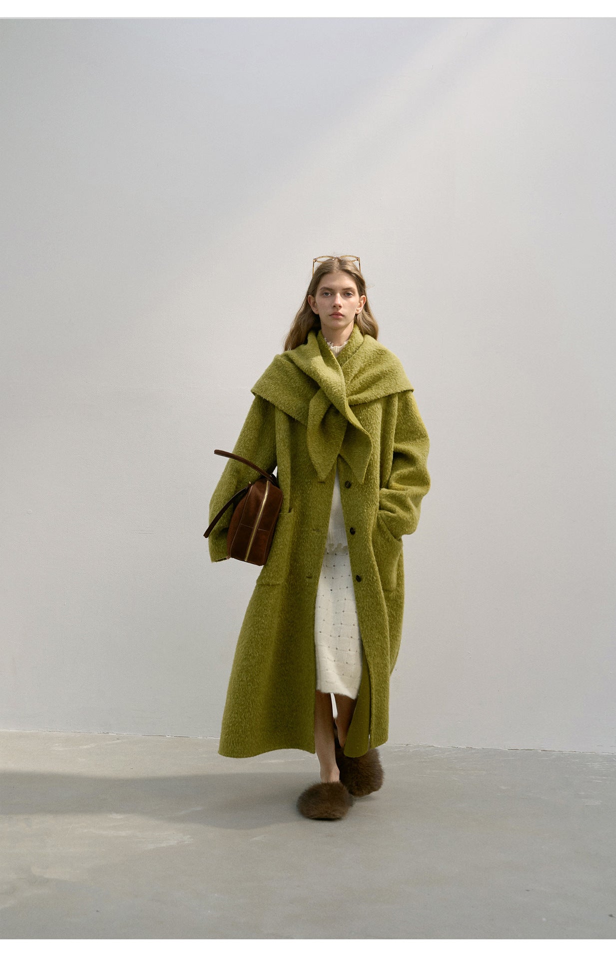 3D Textured Alpaca Wool Coat