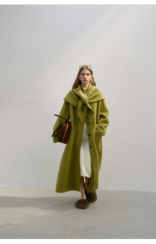 3D Textured Alpaca Wool Coat