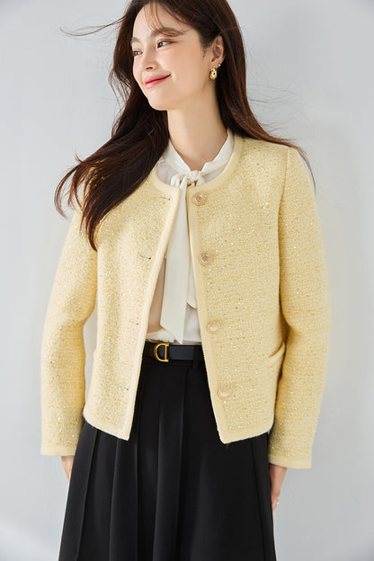 Aurielle Sequin Cropped Jacket