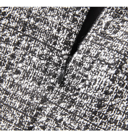 Chanel-Inspired Tweed Mermaid Dress – Elegant Slim Fit Long-Sleeve Design