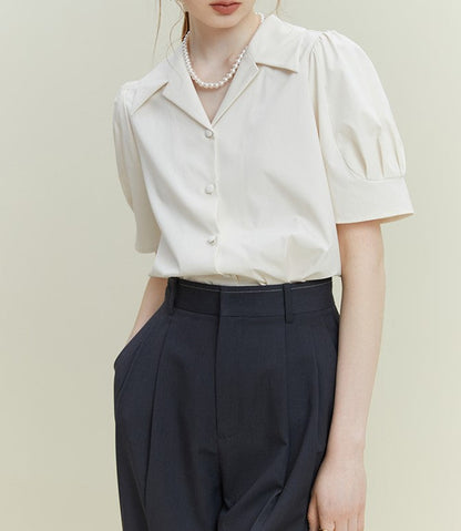 Cotton Blend Summer Crew Neck Shirt