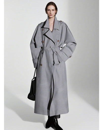 Goddess Silhouette Belted Long Trench Coat – Paris Edition