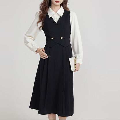 Formal Faux Two-Piece Long Dress