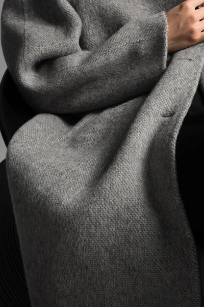 Alpaca Wool Double-Collar Coat