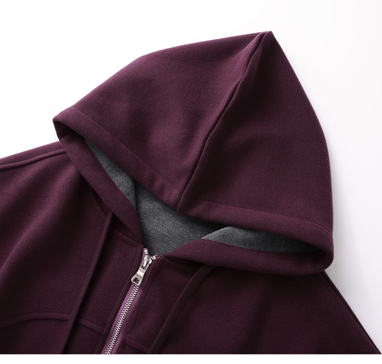 Soft Wool-Blend Hooded Jacket & Elastic Waist Skirt Set