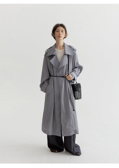 Satin Shine Sleeveless Summer Trench – One Size