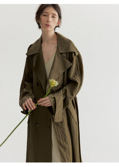 Satin Shine Sleeveless Summer Trench – One Size