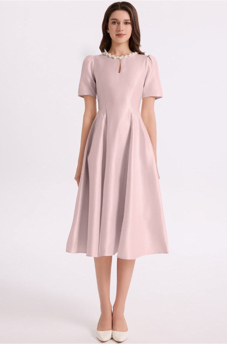 Pearl Collar Maxi Dress