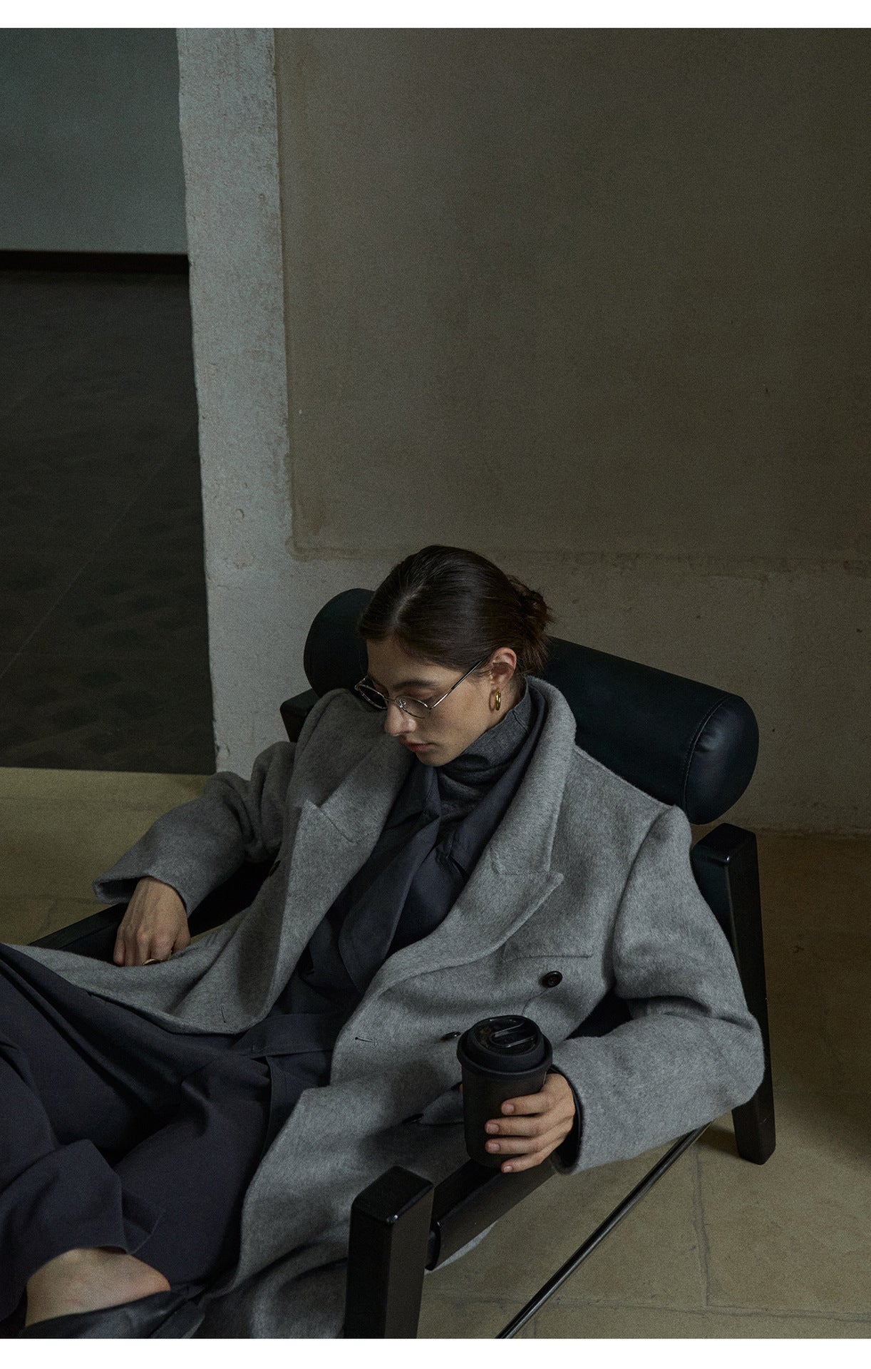 Classic Wool Belted Long Jacket Coat