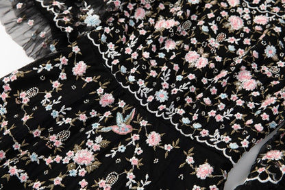 Belleza Princess-Cut Embroidered Maxi Evening Dress