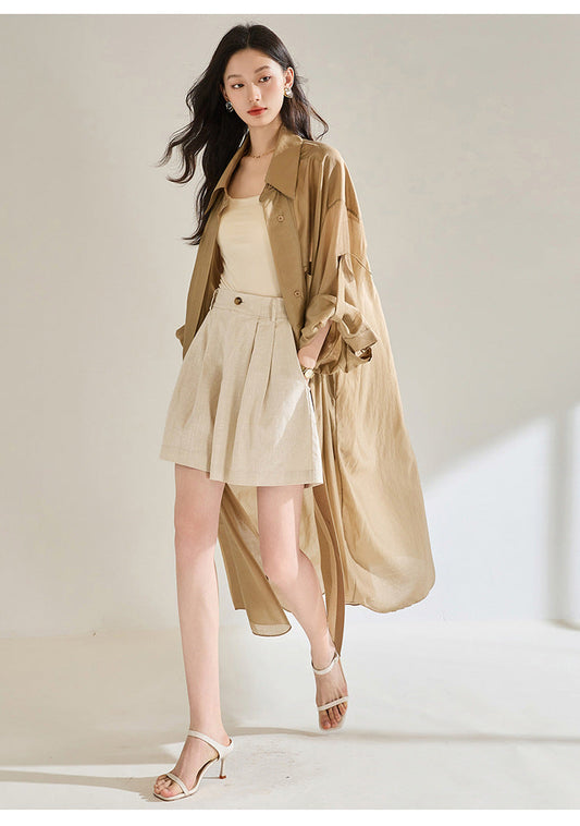 Lightweight Tencel Summer Trench Coat