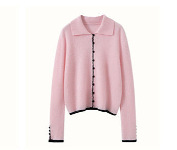 Color-Block Cashmere Cardigan