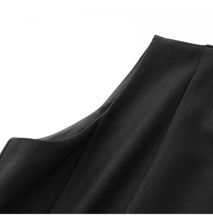 Wool-Blend Midi Dress with Pockets