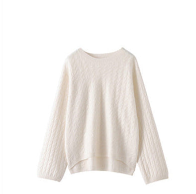 Cashmere-Blend Oversized Twist Knit Sweater