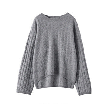 Cashmere-Blend Oversized Twist Knit Sweater