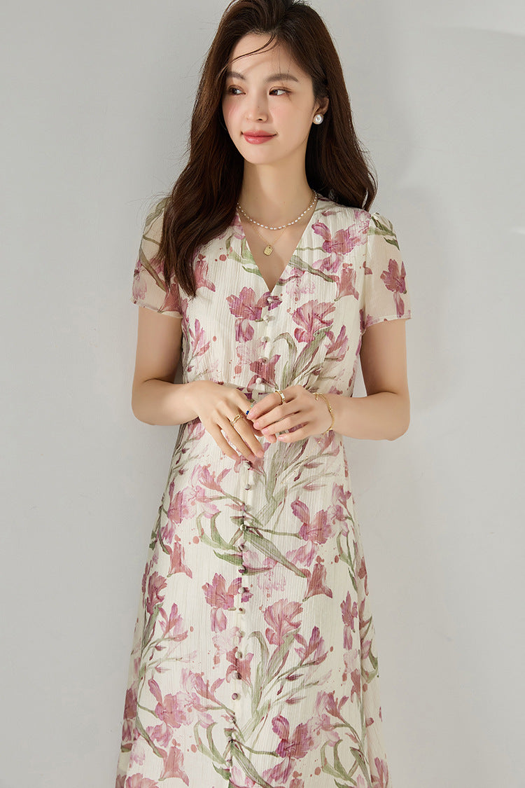 Aurielle Iris Floral Midi Dress