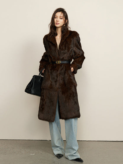 Long Rabbit Fur Coat – Essence American Coffee