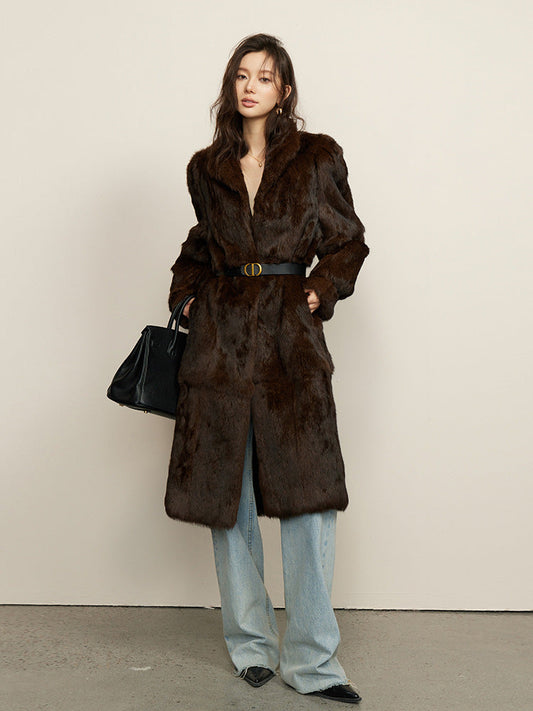 Long Rabbit Fur Coat – Essence American Coffee