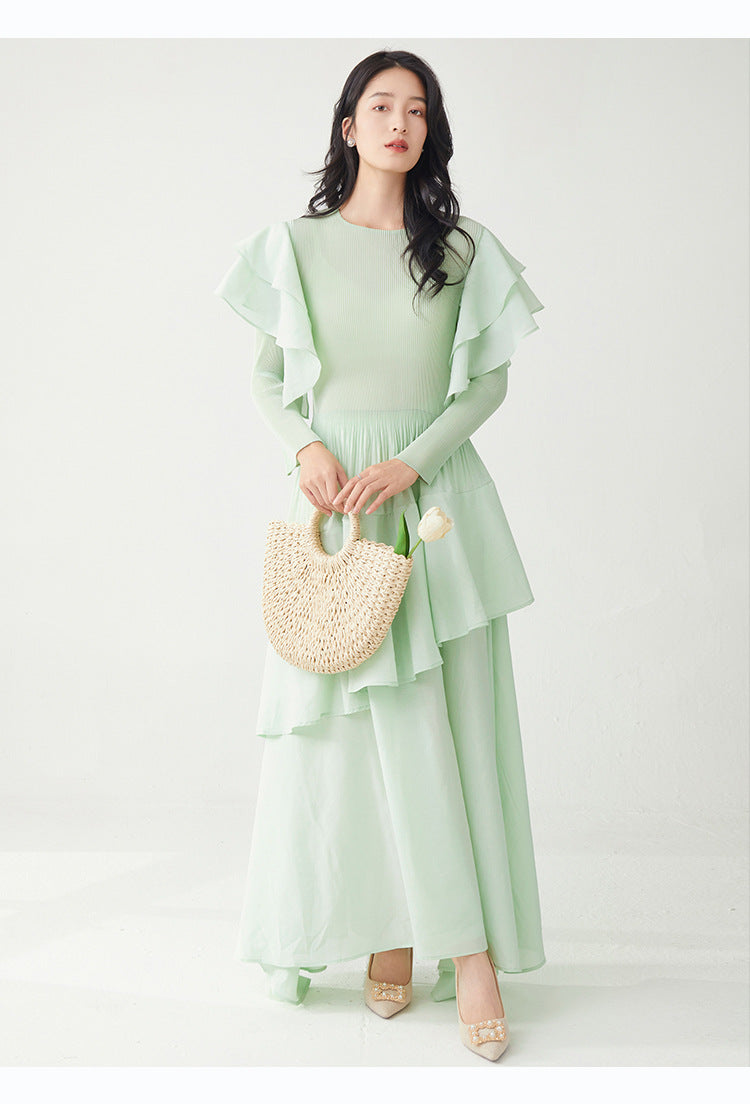 Ruffled Comfort Maxi Dress – One Size