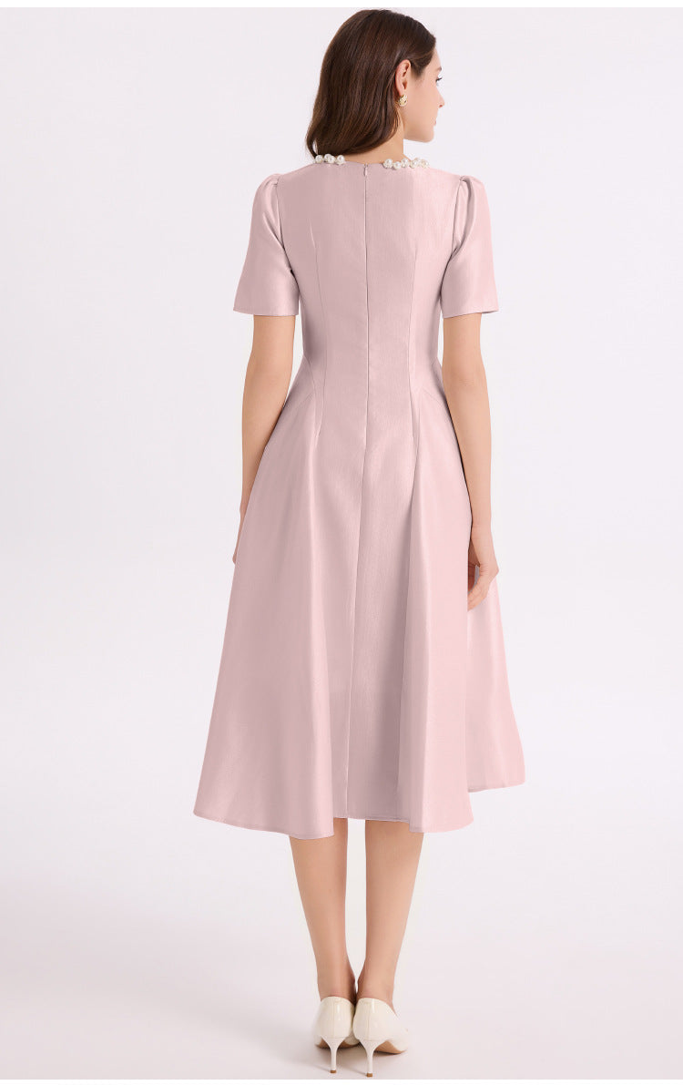Pearl Collar Maxi Dress