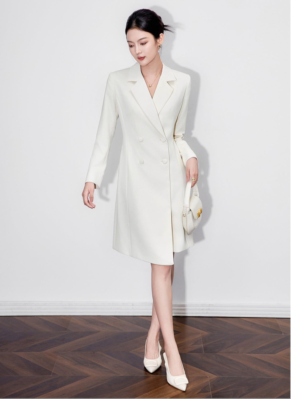 Elegant Double-Breasted Blazer Dress