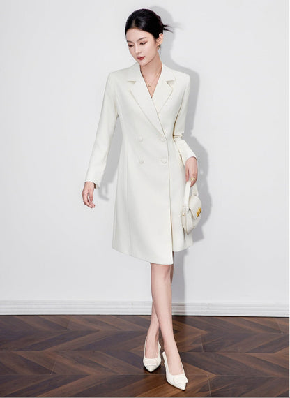 Elegant Double-Breasted Blazer Dress