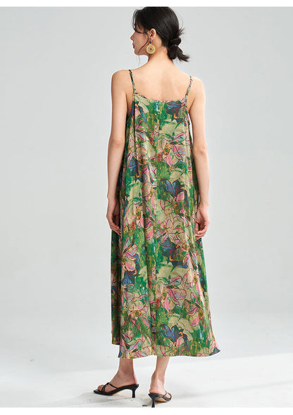 Floral Retro Sleeveless Loose Summer Dress