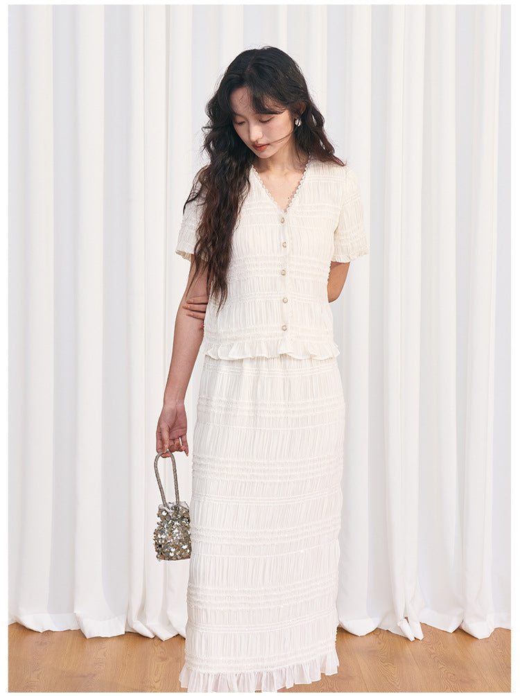Lumière Ruffle Two-Piece Skirt Set