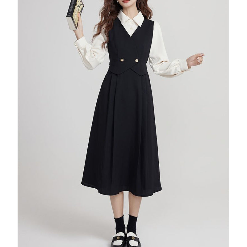 Formal Faux Two-Piece Long Dress