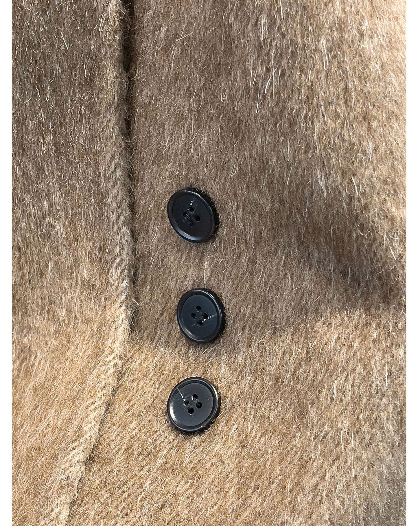 Alpaca Wool Short Double-Sided Coat with Scarf Detail