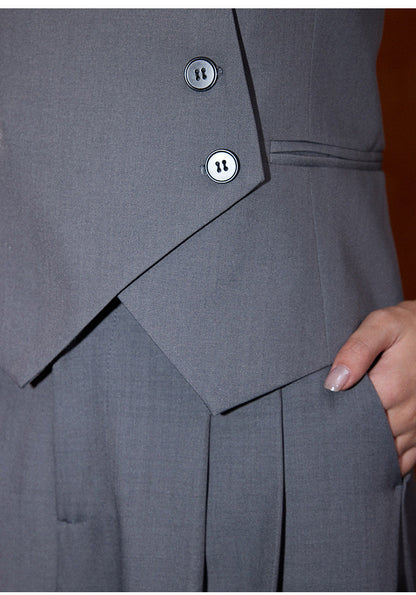 Gray Vest & Trouser Set