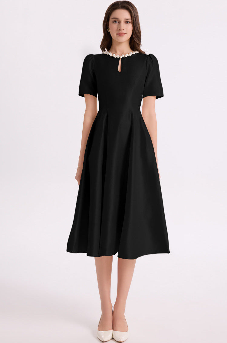 Pearl Collar Maxi Dress