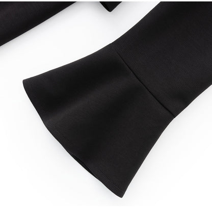 Timeless Black Dress with Crystal Details