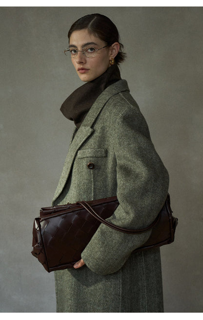 Classic Wool Belted Long Jacket Coat