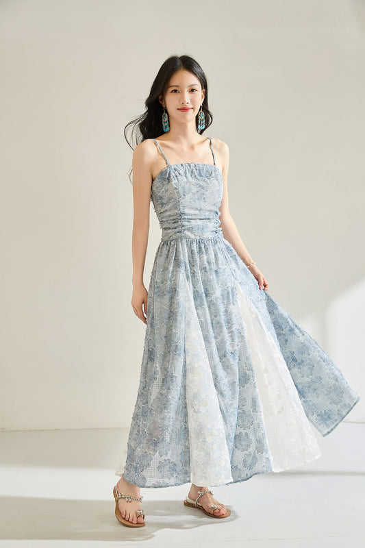 Summer Glow Smocked Waist Maxi Dress